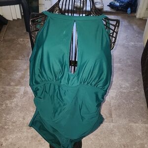 Ellen Tracy Teal Women's One Piece Swimsuit